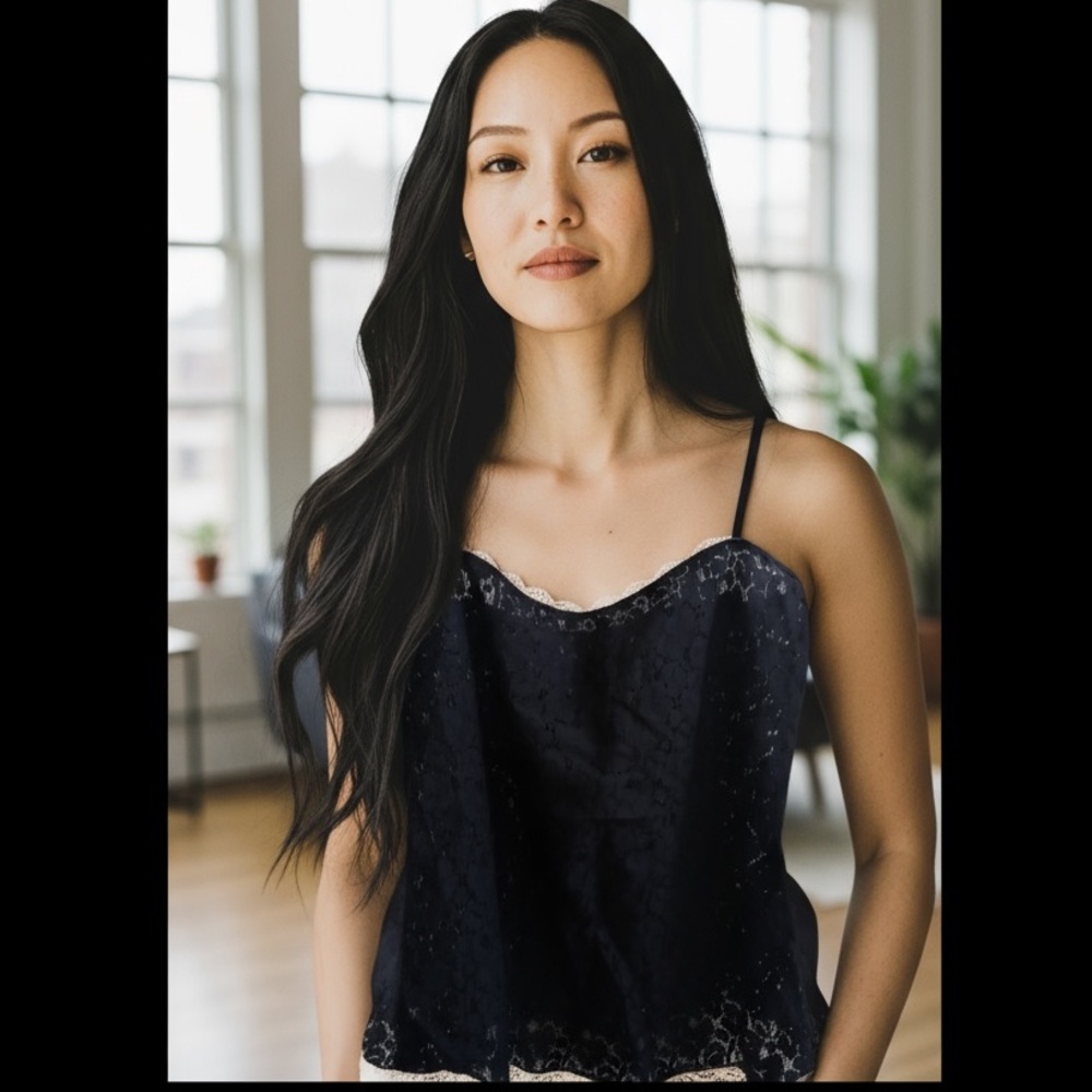 UO for Sparkle & Fade- Medium- Lace Black Cami Tank Straps